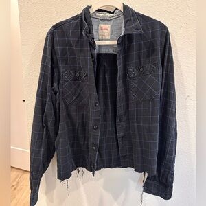 Levi's Blue Plaid Button-Up Shirt